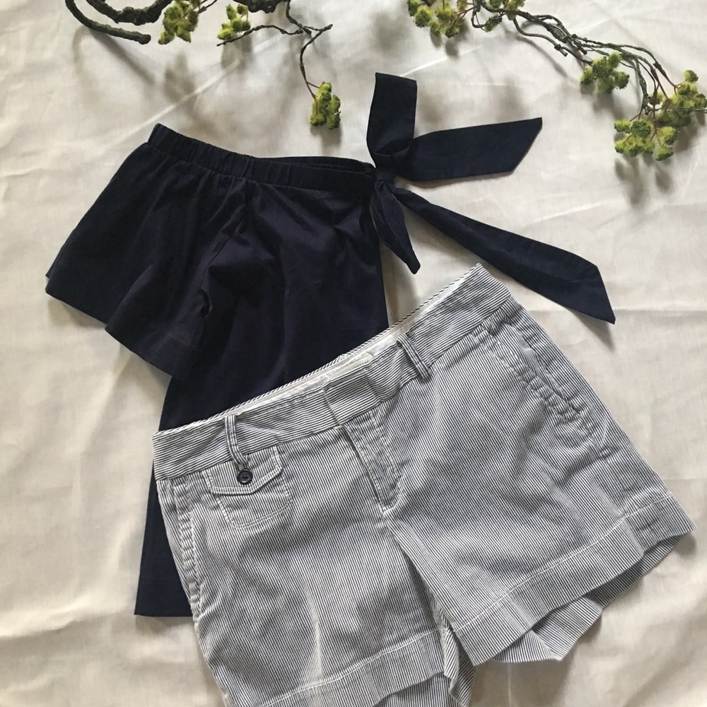 Banana Republic Navy Off The Shoulder Top